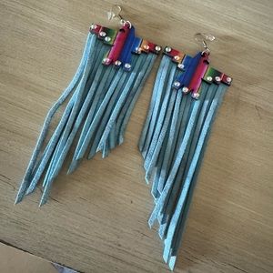 Serape Fringe Earrings 🫶🏻